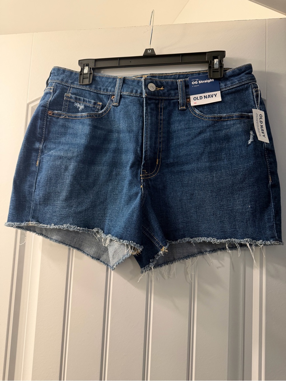 Old Navy Blue Denim Frayed Cutoff Shorts